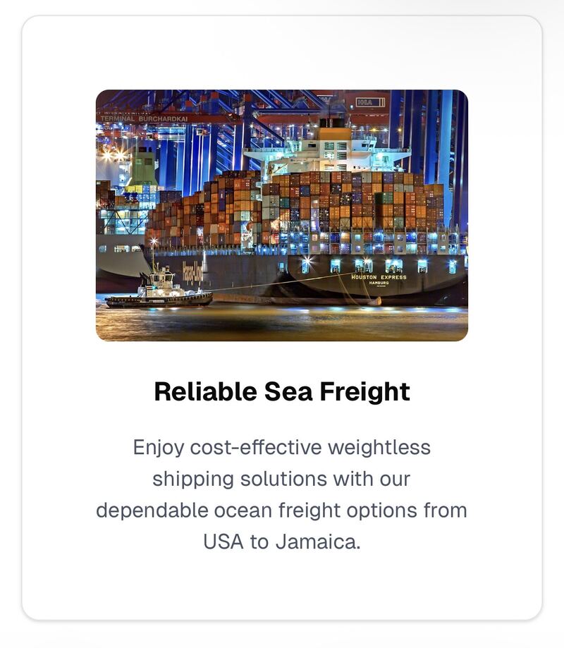 Container ship at port at night